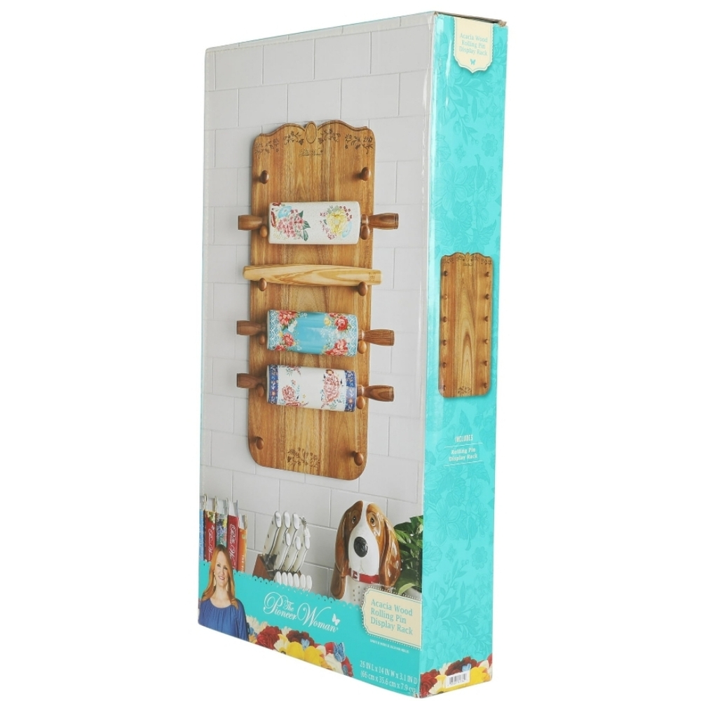 ❤️ 2024 New Pioneer Woman Acaicia Wood Rolling Pin Rack